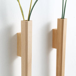 Wooden Wall Spear Vase