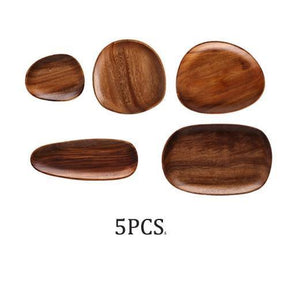 Acacia Rounded Serving Trays