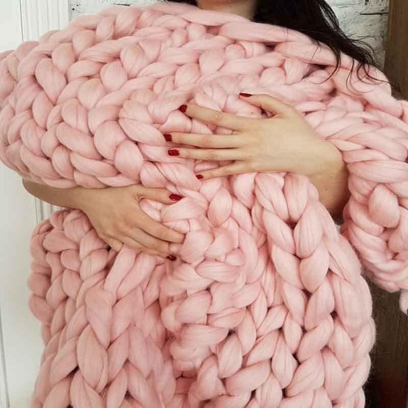 Hygge Chunky Knit Throw Blanket