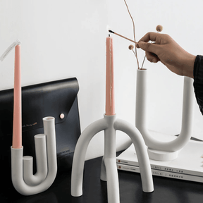 Scandi Curves Taper Candle Holders
